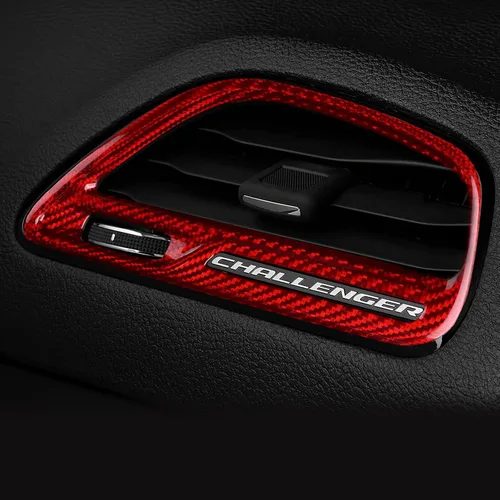 Vista 6 de AIRSPEED Funda para marco de ventilación de salida de aire acondicionado Challenger, accesorios de fibra de carbono para Dodge Challenger 2015-2023