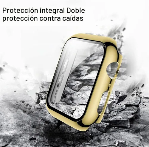 Vista 3 de Paquete de 2 fundas rígidas para Apple Watch Series 6 5 4 /SE 2/SE 3 Dorado + oro