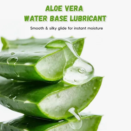 Vista 2 de Lubricante a base de agua de aloe para sexo, lubricantes sexuales para privacidad y juguetes, lubricante natural a base de agua para mujeres
