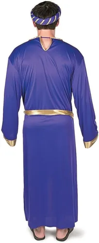 Vista 2 de Fun Express Disfraz de hombre sabio morado para adulto (3 piezas) para concurso de Navidad, disfraz de iglesia