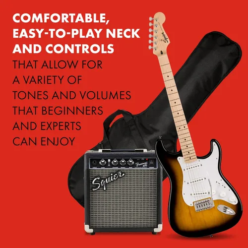 Vista 5 de Squier Sonic Series Stratocaster Pack - 2 colores Sunburst