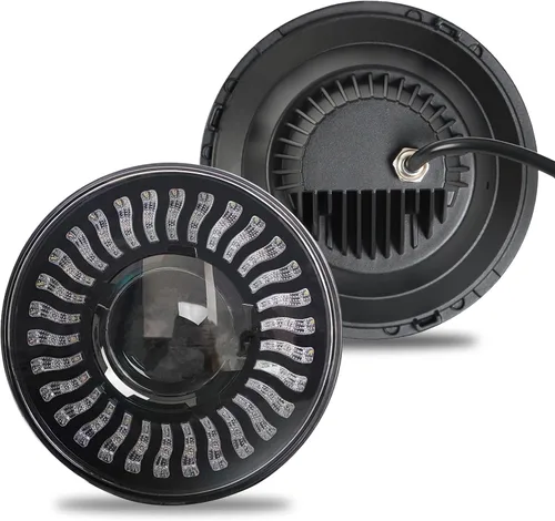 Vista 10 de Faros redondos LED de 7 pulgadas con halo DRL blanco, señal de giro ámbar, compatibles con JK JKU TJ