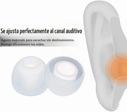 Vista 4 de Bluecell 10 pares pequeños de silicona de color transparente de repuesto para Audio-Technica Skullcandy Monster Sony Ultimate Ears Sharp Sennheiser