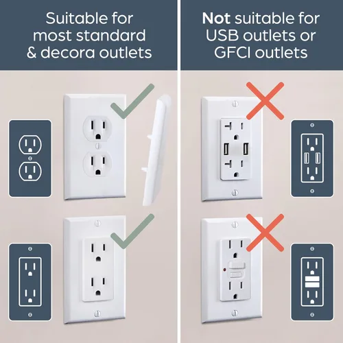 Vista 5 de Dreambaby CoverPlug - Cubierta de enchufe pintable para seguridad del bebé, protector de placa de pared eléctrica, fundas de salida a prueba