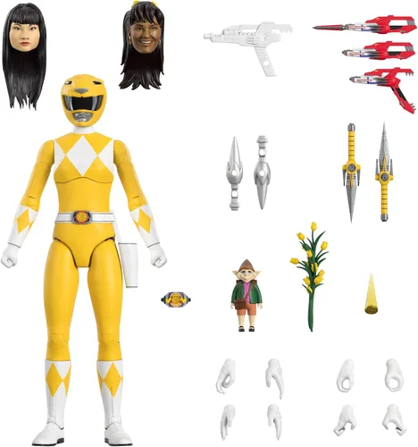 Vista 9 de Super7 ULTIMATES! Mighty Morphin Power Rangers Red Ranger - Figura de acción de Power Rangers de 7" con accesorios, coleccionables clásicos