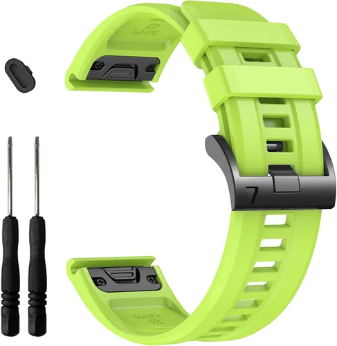 Vista 10 de EZMVZKU Correa de silicona Quickfit de 0.866 in compatible con Garmin Fenix 8/8Pro 1.850 in/Fenix 7/7 Pro/6/6 Pro/5 Plus, correa de reloj