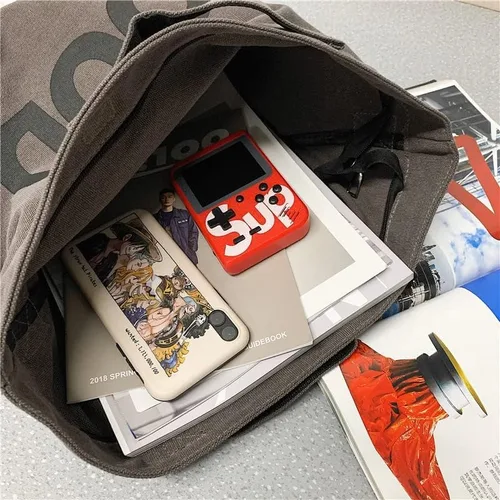 Vista 5 de Sumleno Bolso de lona vintage de mensajero, bolso cruzado alt emo, bolso de hombro gótico punk, satchels Harajuku grunge