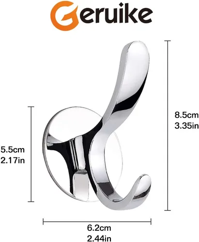 Vista 9 de Ganchos adhesivos de acero inoxidable autoadhesivos para bata de baño, cocina, gancho de pared, sin tornillos, sin daños
