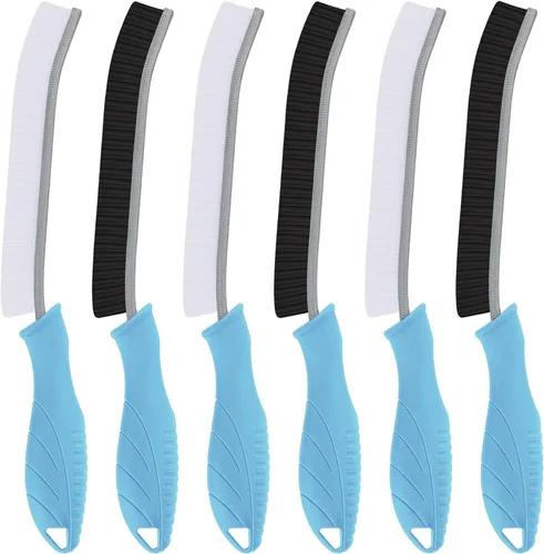 Vista 17 de Cepillo de inodoro, 2 piezas de cepillo de limpieza de baño, cepillo para fregar huecos con orificio para colgar, cepillo multifuncional de limpieza