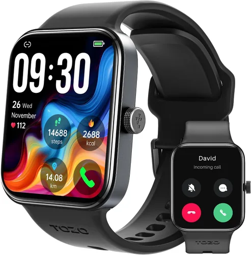 Vista 8 de TOZO AMOLED S4 AcuFit One - Reloj inteligente de 1.78 pulgadas, pantalla ultra clara para hombres y mujeres, monitor de actividad física