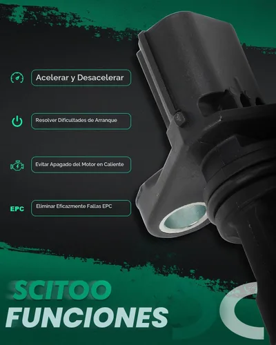 Vista 6 de SCITOO Sensor de manivela Sensor de posición del cigüeñal Compatible con Honda Odyssey Accord para Acura RDX 37500R40A01 PC813 para Honda