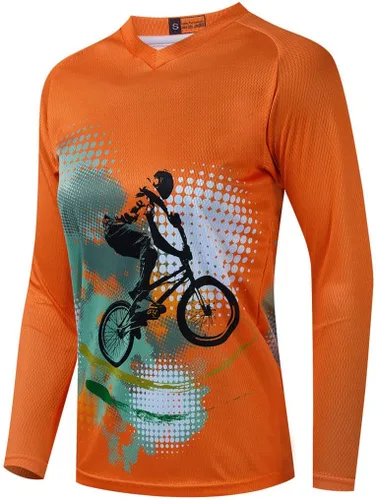 Vista 10 de Camiseta de manga larga MTB para mujer, camiseta de motocross de montaña, motocross, ciclismo, BMX, motocicleta, pesca, carreras