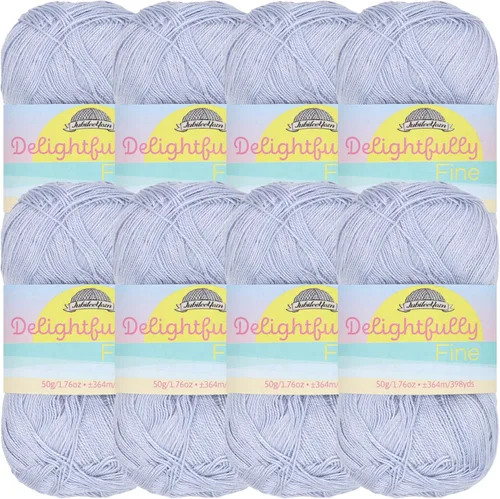 Vista 59 de JubileeYarn - Ovillo de hilo deliciosamente fino, 1.76 oz/madeja de rayón de bambú, color rosa polvo, 4 madejas