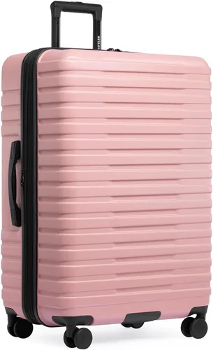 Vista 8 de U.S. Traveler Boren - Maleta de viaje extensible rígida con 8 ruedas giratorias, color negro, juego de 2 piezas