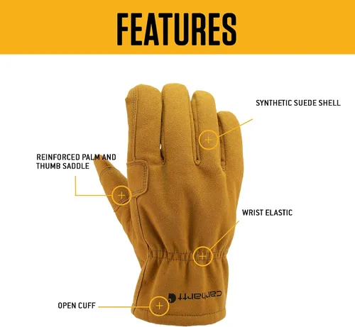 Vista 3 de Carhartt Guante de trabajo esgrimista de cuero para hombre
