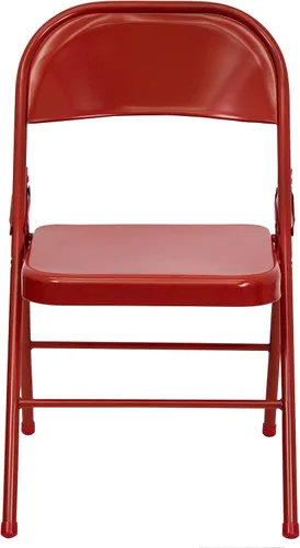 Vista 9 de Flash Furniture Serie Hércules Silla plegable de metal de triple soporte y doble bisagra - beige
