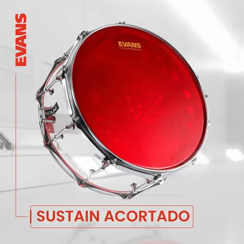 Vista 3 de Evans Cabezales de tambor - Tompack de vidrio hidráulico, estándar (12 pulgadas, 13 pulgadas, 16 pulgadas) Evans tom packs deliver balanced tone