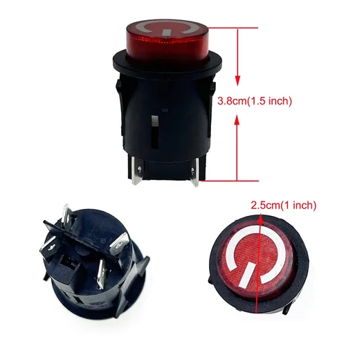 Vista 2 de 2 unids interruptor de botón de encendido Push Start para coche de juguete eléctrico rueda botón Trax piezas de repuesto