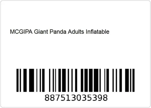 Vista 10 de Morph Disfraz inflable de panda gigante, talla única, color negro y blanco, Negro/Blanco
