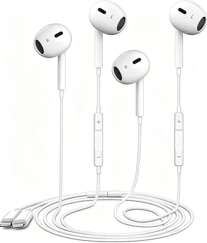 Vista 8 de 2 paquetes de auriculares con cable para iPhone, auriculares de 3.5mm con micrófono y control remoto incorporado, llamadas ultra claras y sin ruido