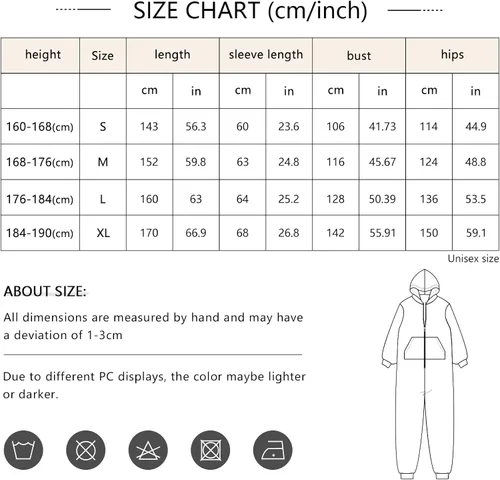 Vista 6 de Ollabaky Pijama mameluco para adultos para hombres y mujeres, disfraz de una sola pieza, pijama a juego