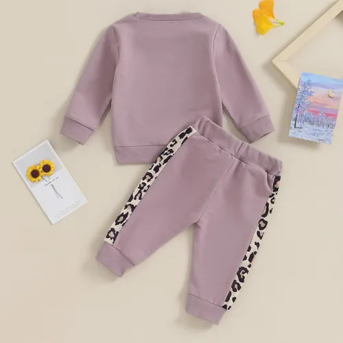 Vista 13 de GOOCHEER Conjunto de ropa de manga larga para niña pequeña, camisa y pantalones para niña, conjunto de ropa de primavera, otoño e invierno
