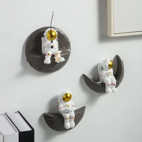 Vista 10 de AWNR Esculturas de pared en 3D con temática espacial y planetas