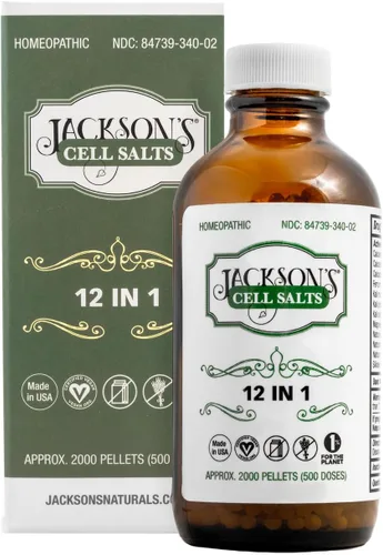 Vista 6 de Jackson's Combinación de sal celular 12 en 1, certificado vegano, sin lactosa, las 12 sales de tejido en 6 veces de potencia, fabricado