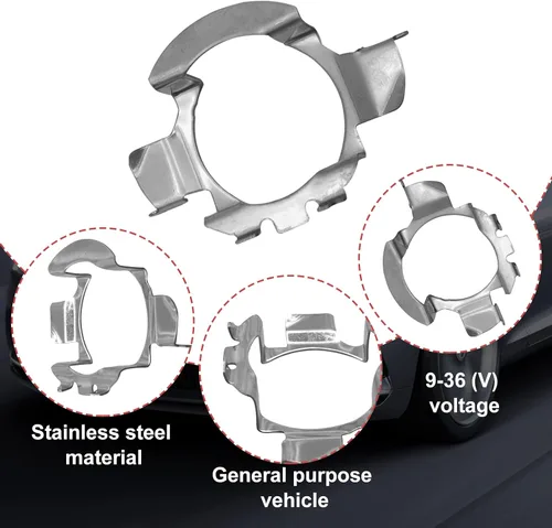 Vista 3 de 1 Par de Adaptador LED H7 para Faros Delanteros Retenedor, Adaptador de Faro LED H7 Soporte de Base de Bombilla Socket Retenedor Compatible