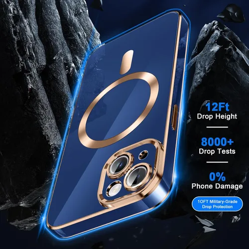 Vista 2 de Funda para iPhone 13 Mini, [compatible con magnético], [10 azul]