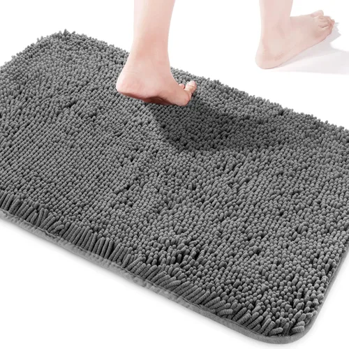 Vista 63 de Yeaban Alfombra de pasillo de baño de 24 x 72 pulgadas, antideslizante, alfombra de baño larga de felpilla gruesa, absorbente y lavable, alfombra