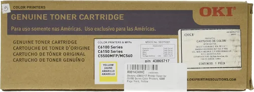 Vista 2 de Oki data 43865717 - Tóner de impresora para impresoras a color de la serie C6100, rendimiento de 6000 páginas, amarillo