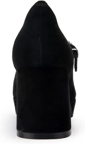 Vista 9 de Aerosoles Plataforma elegante para mujer, Gamuza negra