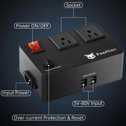 Vista 5 de FoxAlien Interruptor de relé del módulo de relé para máquinas enrutadoras CNC, enrutadores y colector de polvo con control sincrónico