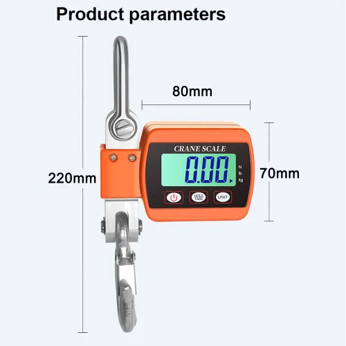 Vista 16 de Hancaner - Escala colgante digital para grúa de 1000 libras, báscula de grúa resistente de 1,102.3 lbs con retroiluminación LCD con 3