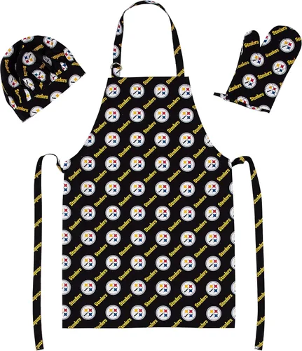 Vista 2 de Northwest NFL unisex-adult 3-piece Apron, Oven Mitt and Chef Hat Set