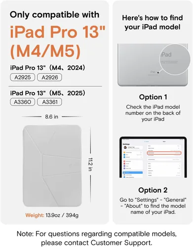 Vista 2 de MOFT Funda dinámica tipo folio para iPad Pro de 13 pulgadas (M5 2025 / M4 2024) – [Protección de esquina reforzada] Soporte magnético delgado