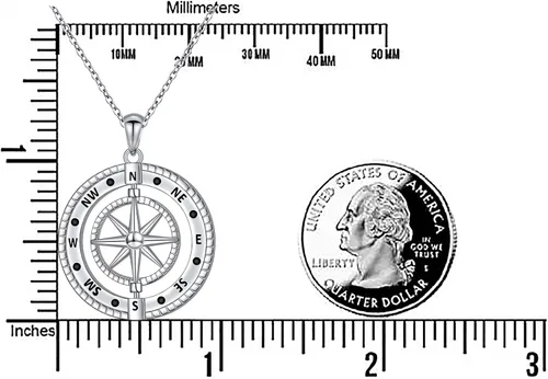 Vista 6 de Alphm Collar con colgante vikingo de plata esterlina S925 para hombres y mujeres, joyería de viaje para graduación, amistad, talismán, joyería