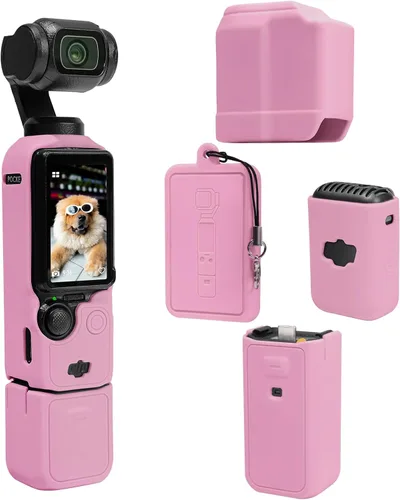 Vista 15 de Funda protectora para cámara DJI Osmo Pocket 3/Xtra Muse, funda de silicona suave con 2 protectores de pantalla y lente, accesorios de cuerpo