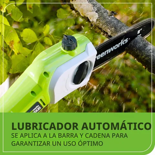 Vista 3 de Greenworks Kit de cortasetos de sierra de poste de 40 V y 8 pulgadas, batería de 2.0 Ah y cargador