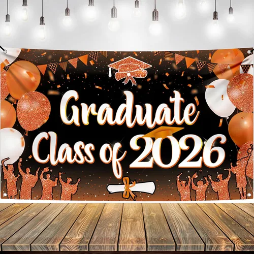 Vista 10 de KatchOn, Xtralarge - Cartel de graduación para patio, decoraciones de graduación 2026-120 x 20 pulgadas, pancarta de felicitación para graduación al