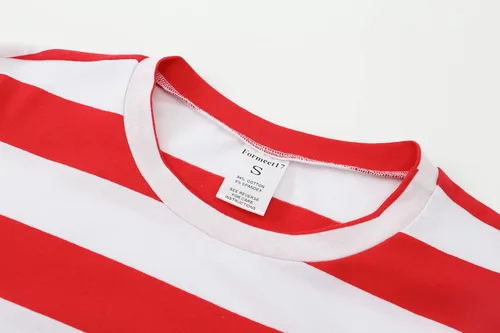 Vista 5 de Camiseta de manga larga a rayas para hombre, elástica, cómoda, cuello redondo