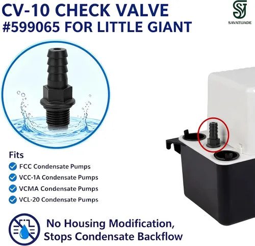Vista 4 de Condensate Pumps CV-10 Check Valve for Little Giant 1 Pack