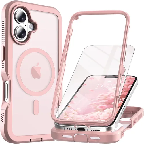 Vista 21 de Funda magnética para iPhone SE 3ª y 2ª [protector de pantalla] [compatible con MagSafe] [protección contra caídas de grado militar]