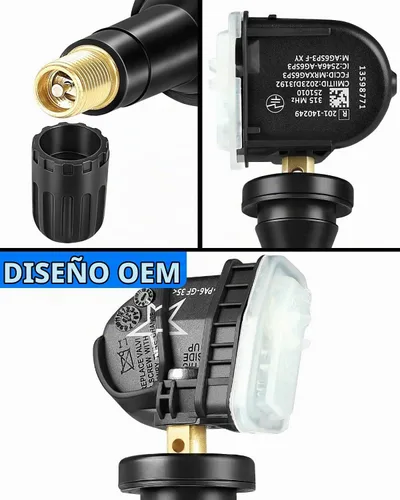 Vista 9 de Sensor TPMS preprogramado YZHIDAINF para: Chevy Impala 2006-2020 Malibu Tahoe Equinox Cruze para: GMC Acadia para: - Cadillac Escalade 315MHz Sensor