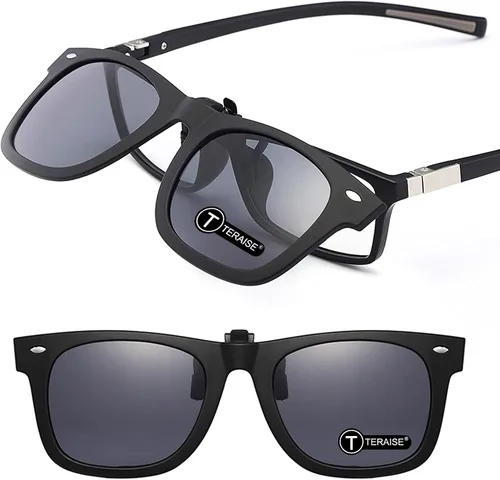 Vista 9 de TERAISE Gafas de sol polarizadas con clip con función abatible, adecuadas para conducir deportes