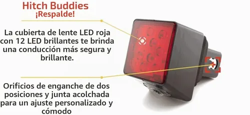 Vista 3 de Cubierta de Enganche de Remolque Compatible con Ford de 2 Pulgadas con Proyector LED Luz de Charco/Luz de Marcha - una Cubierta de Enganche