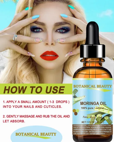 Vista 6 de Botanical Beauty Aceite de Moringa 100% Puro/Natural/Sin diluir Aceite portador prensado en frío. 1 Fl.oz.- 1.0 fl oz. Para el cuidado de la piel