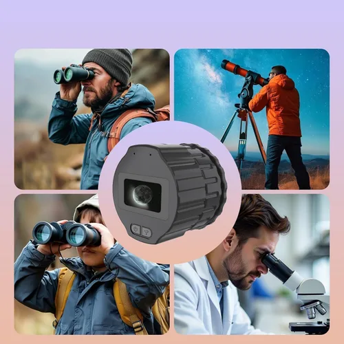 Vista 6 de Cámara digital de telescopio ocular de 64 GB: grabación de video 2K y accesorio de microscopio WiFi para telescopio, adaptador de ocular