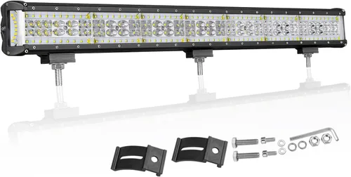 Vista 11 de Luces LED de disparo lateral, Muto-Beam, 2 piezas, 4 pulgadas, cuatro filas, luces LED para niebla, lámparas impermeables para conducción Blanco